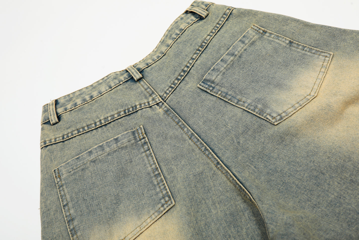 Women's Multicolor Plaid Patchwork Wide Leg Denim Shorts High Waist Y2K Vintage Wash Baggy Jean Shorts