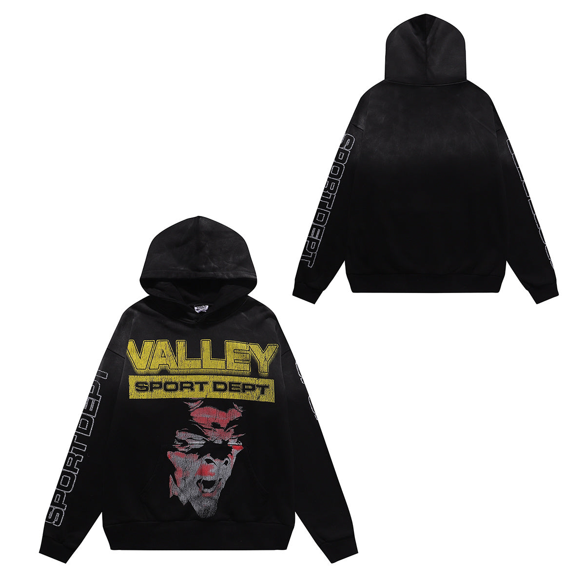 编号VA208，美潮Vale Hellboy地狱男爵印花纯棉毛圈宽松休闲连帽衫卫衣男女17 - 13