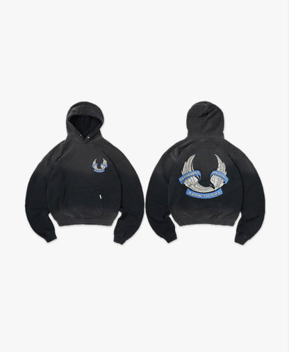 Represent X Belstaff Born To Bike Hoodie - Aged Black