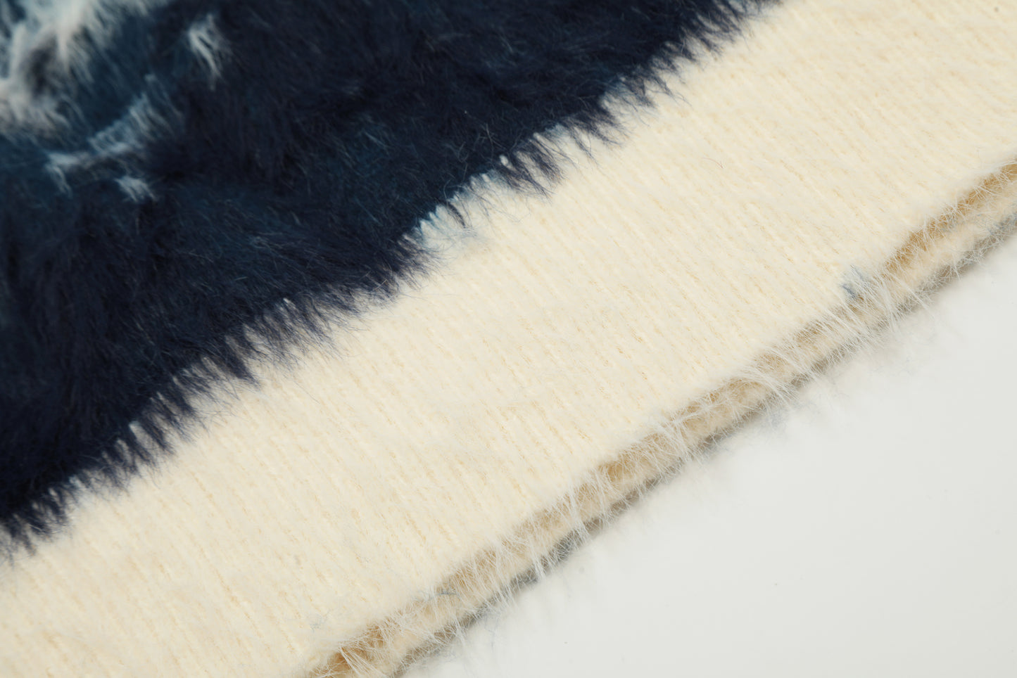 Mountain Jacquard Fuzzy Knit Sweater Oversized Mohair Feel Crewneck Streetwear Y2K Winter Pullover | Snow Peak