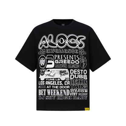 Bold Block Letter Graphic Tee Slogan Print Oversized Black Cotton Streetwear Casual Summer T-Shirt | Block Dose
