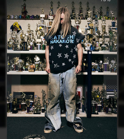 Satoshi Nakamoto Star Print Sleeveless Tee