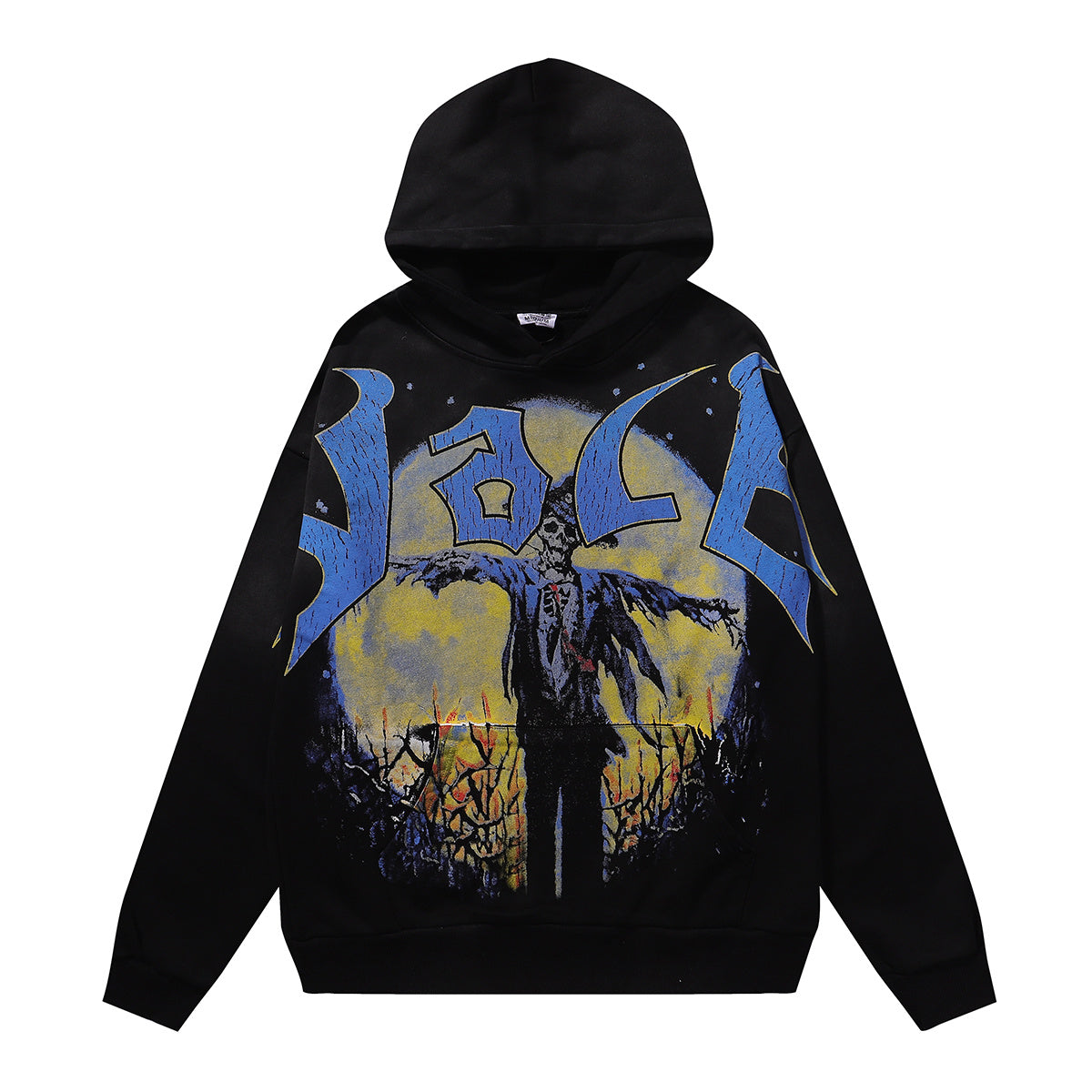 编号VA205,美潮Vale Valley Forever Scarecrow Pullover Hoodie稻草人印花泥印洗水做旧毛圈连帽衫卫衣男女18 - 14