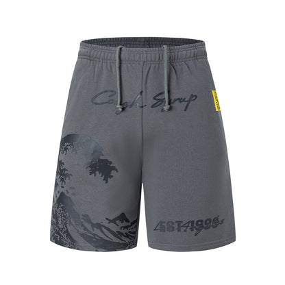 Women's Slogan Graphic Shorts Casual Streetwear Summer Elastic Waist Loose Fit Short Pants | Haze Short