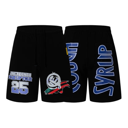Elastic Waist Active Shorts Solid Black Slim Fit Casual Streetwear Summer Lightweight Shorts | Void Short