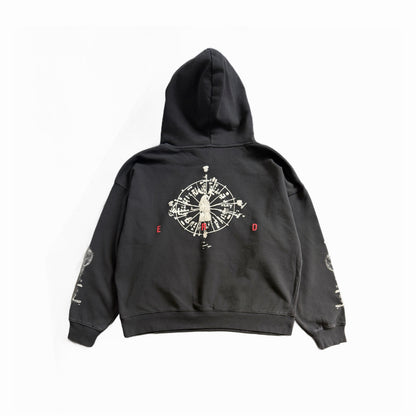 Cherry Petite Hoodie in Faded Black