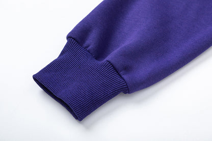 Solid Purple Knit Two-Piece Set Casual Loose Pullover Top Wide Leg Pants Matching Outfit Cozy Loungewear Streetwear Co-ord Set | Violet Set