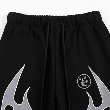 Hellstar Tribal Splash Flared Sweatpants 'Black'