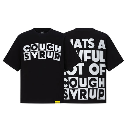 Unisex Oversized Graphic T-Shirt, Black Short Sleeve Streetwear Tee