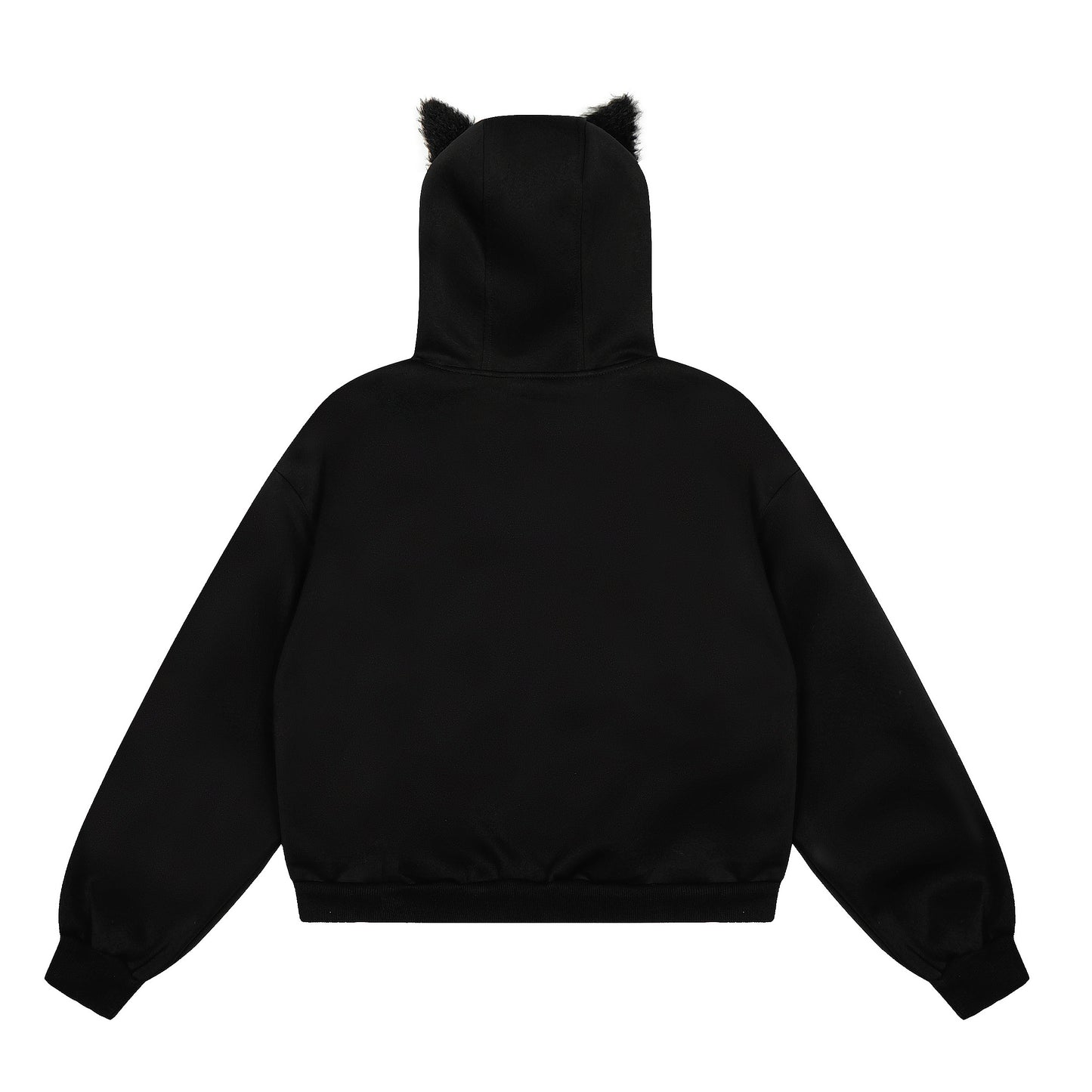 Cat Rivet Cat Ear Zip Hoodie Size Chart