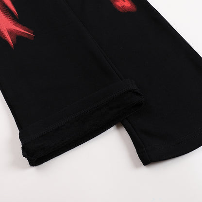 Hellstar Sport Logo Sweatpants 'Black/Red'