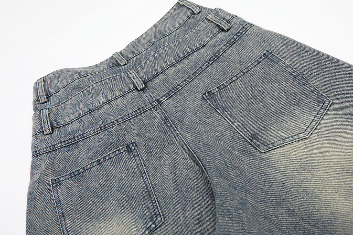 E Letter Cross Rhinestone Denim Shorts Wide Leg High Waist Washed Streetwear Summer Casual Shorts