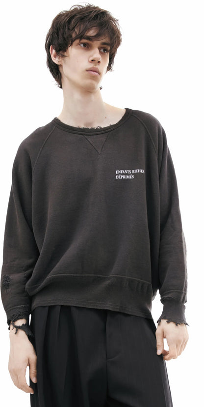 Charcoal Cotton ERD Logo Raglan Crewneck