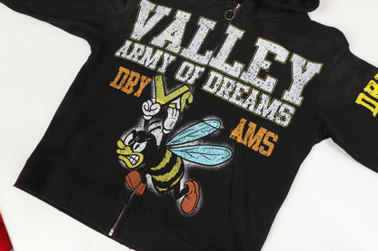 Army Of Dreams Zip Up Hoodie (Black)
