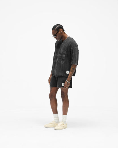 Represent Football Number Mesh Knit Short Sleeve Tee Stone Washed Vintage American Streetwear | Rept Mesh