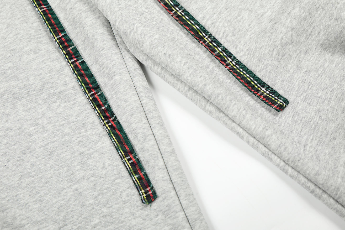 SeR Plaid Drawstring Wide Leg Sweatpants Elastic Waist Zip Hem Streetwear Casual Pants