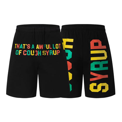 Women's Slogan Graphic Shorts Casual Streetwear Summer Elastic Waist Loose Fit Short Pants | Numb Short