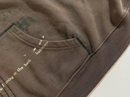 Spiritual Therapy Zip Up Hoodie - Washed Black