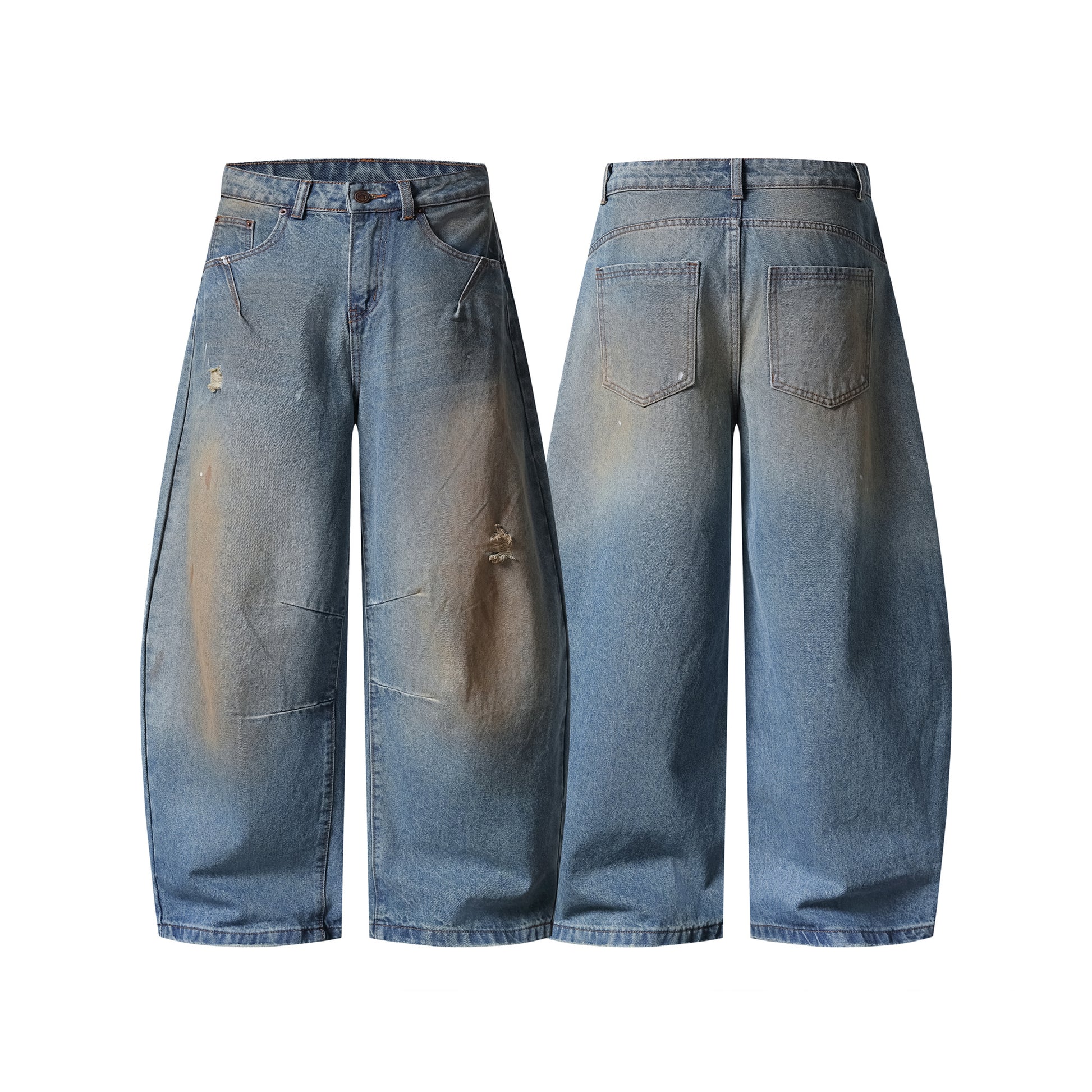 Mud Barrel Wide Leg Jeans - Front and Back Combined 2