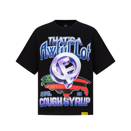 That's A Awful Lot Of Cough Syrup Graphic Print Short Sleeve T-Shirt Oversized Casual Streetwear Summer Tee | Syrup Tee 3