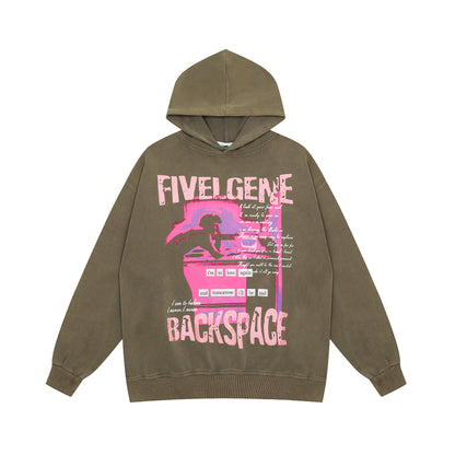 Women's Oversized Graphic Print Hoodie Long Sleeve Pullover Streetwear Casual Fall Winter Sweatshirt