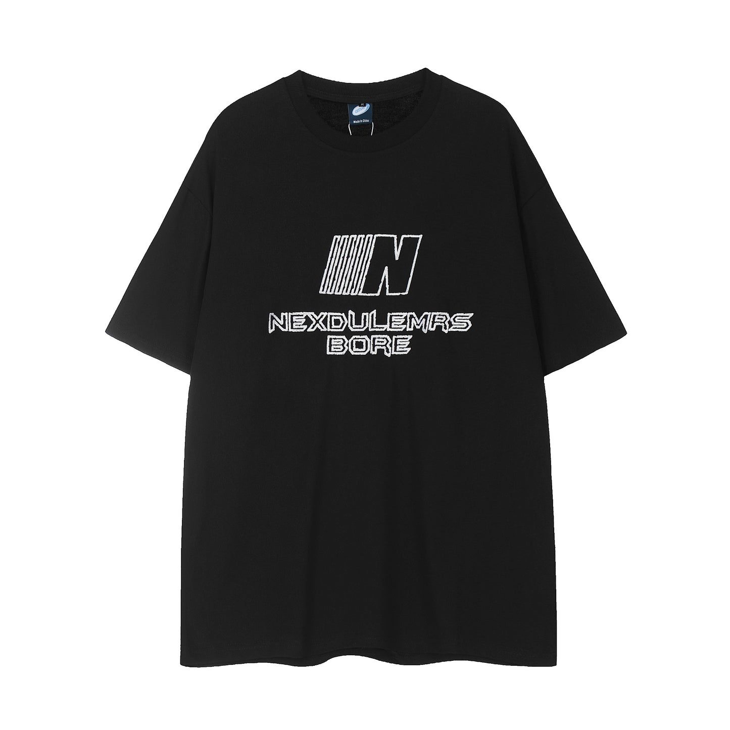 Nexdulemrs Bore N logo tee black - front