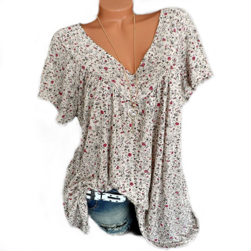 Blumen-Tanktops für Damen in Übergröße, V-Ausschnitt, Trägertops, Sommermode, ärmellos, lockere Hemden, Tunika-Top, Blusen 