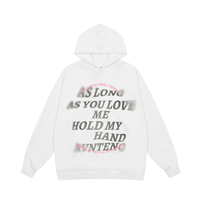 Women's Oversized Letter Print Hoodie Long Sleeve Pullover Streetwear Casual Fall Winter Sweatshirt