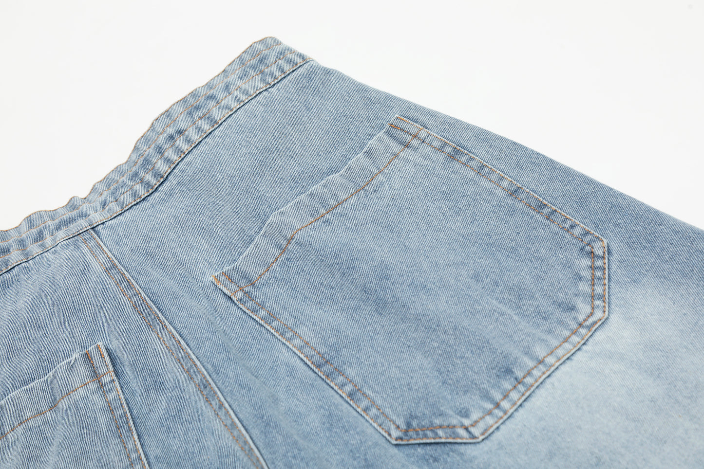 Plaid Scarf Waist Tie Drawstring Wide Leg Jeans Cargo Pocket Hem Slit Baggy Denim Y2K Streetwear