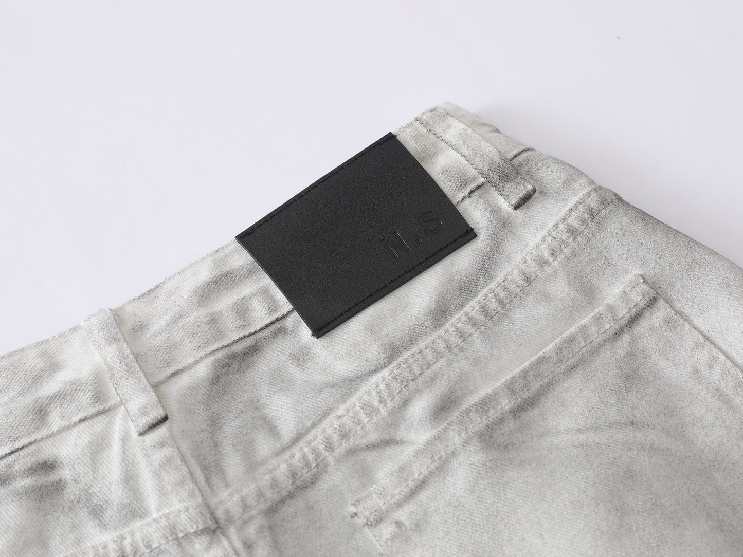 Star Patch Cargo Jeans Washed Distressed Wide Leg Denim Pants Multi Pocket Leopard Star Rivet Streetwear Baggy Trousers | Star Fog