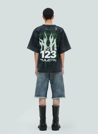 RRR123 META-MAN TEE / BLACK