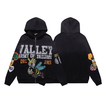 Vale Forever Army Of Dreams Zip Hoodie Black