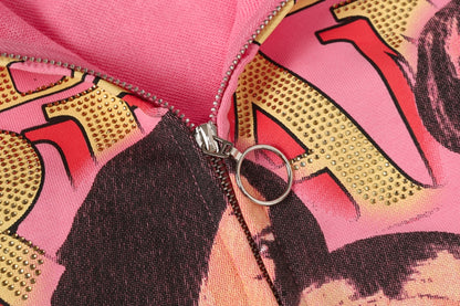 Valley Fest Dreams Zip Up Hoodie (Pink)