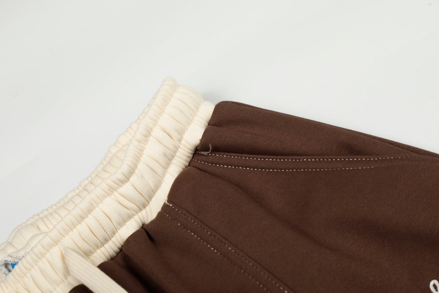 Severs Script Embroidery Contrast Waistband Wide Leg Barrel Pants Drawstring Zip Hem Streetwear