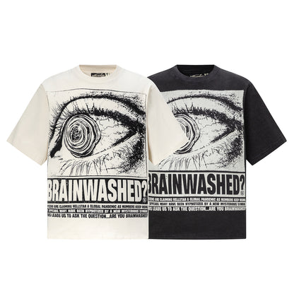 Graphic Print Tee Hellstar Oversized Streetwear Casual Summer Cotton T-Shirt | Dust Flame