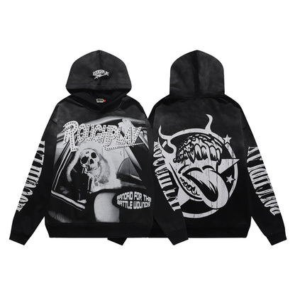Rough Play SKULL IN CAR HOODIE (BLK)