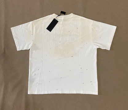 Wall Street Distressed Logo-Print Cotton-Jersey T-Shirt - White