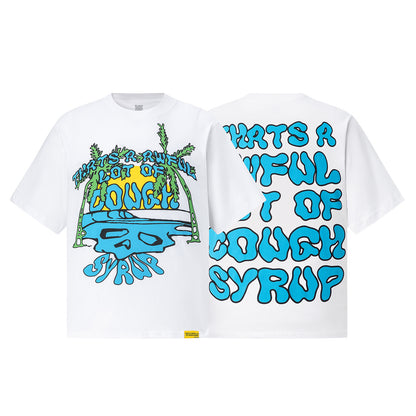 Women's Slogan Graphic Short Sleeve Tee Oversized Streetwear Casual Summer Top | Lean Tee
