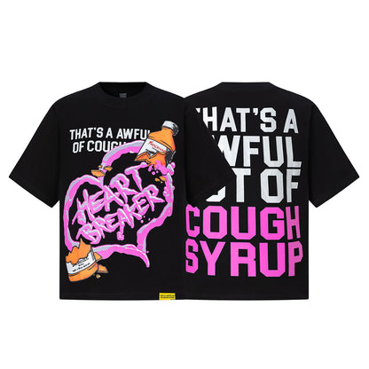 Graphic Slogan Tee Oversized Streetwear Casual Summer Cotton T-Shirt | Syrup Drop