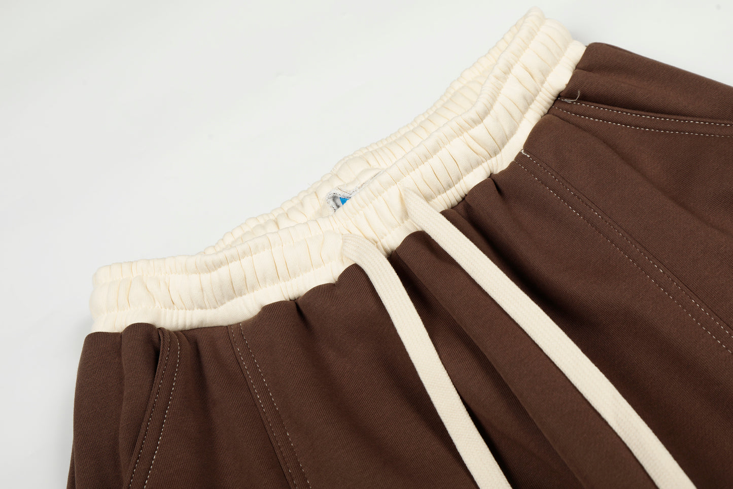 Severs Script Embroidery Contrast Waistband Wide Leg Barrel Pants Drawstring Zip Hem Streetwear