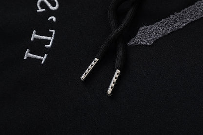 Trapstar Black Graphic Hoodie and Joggers Tracksuit Set, Two Piece Streetwear Outfit