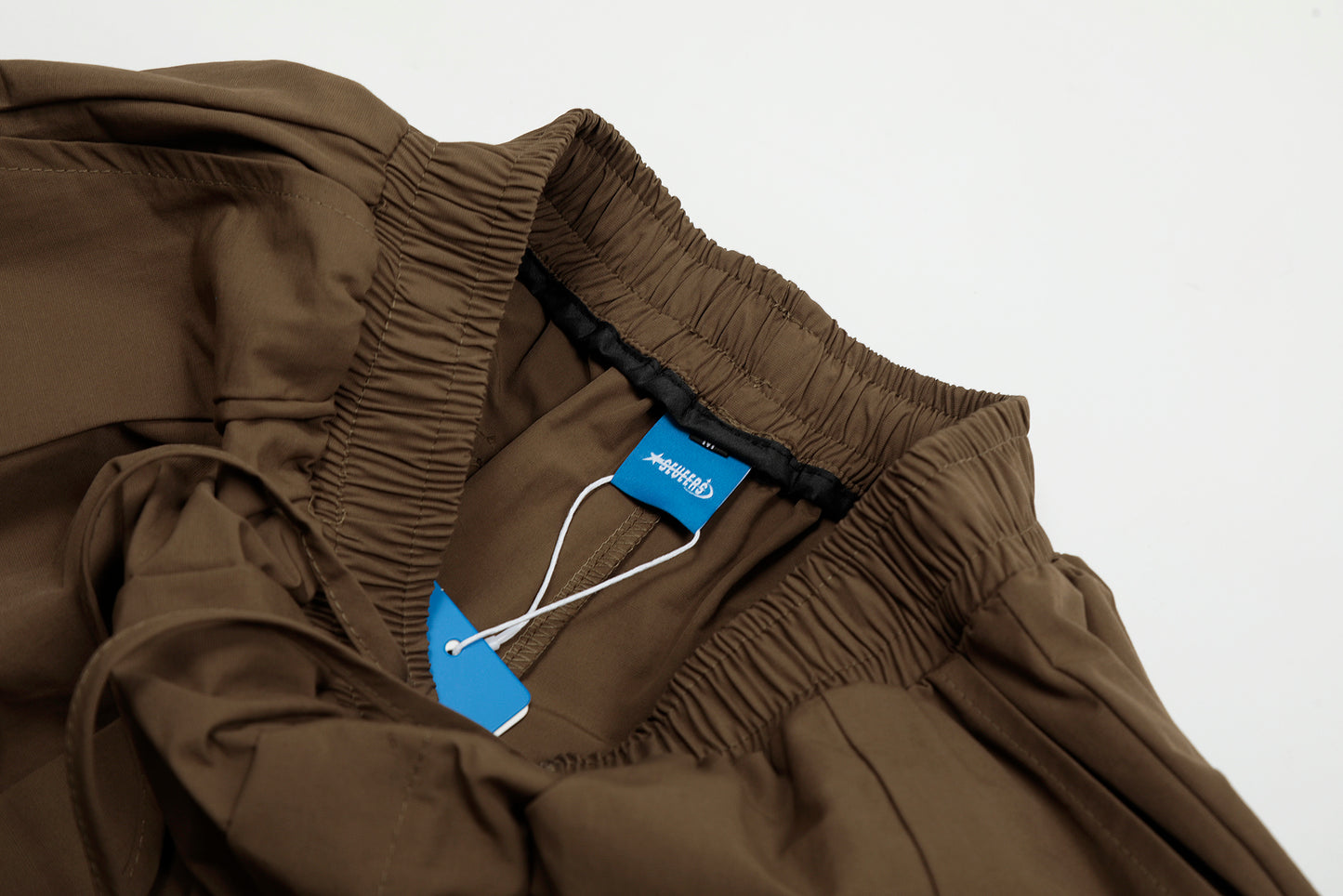 Elastic Waist Drawstring Cargo Wide Leg Pants Multi Pocket Baggy Parachute Streetwear Y2K