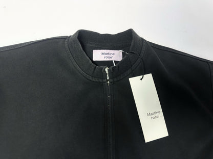 Shrunken Zip Up Crewneck Sweatshirt