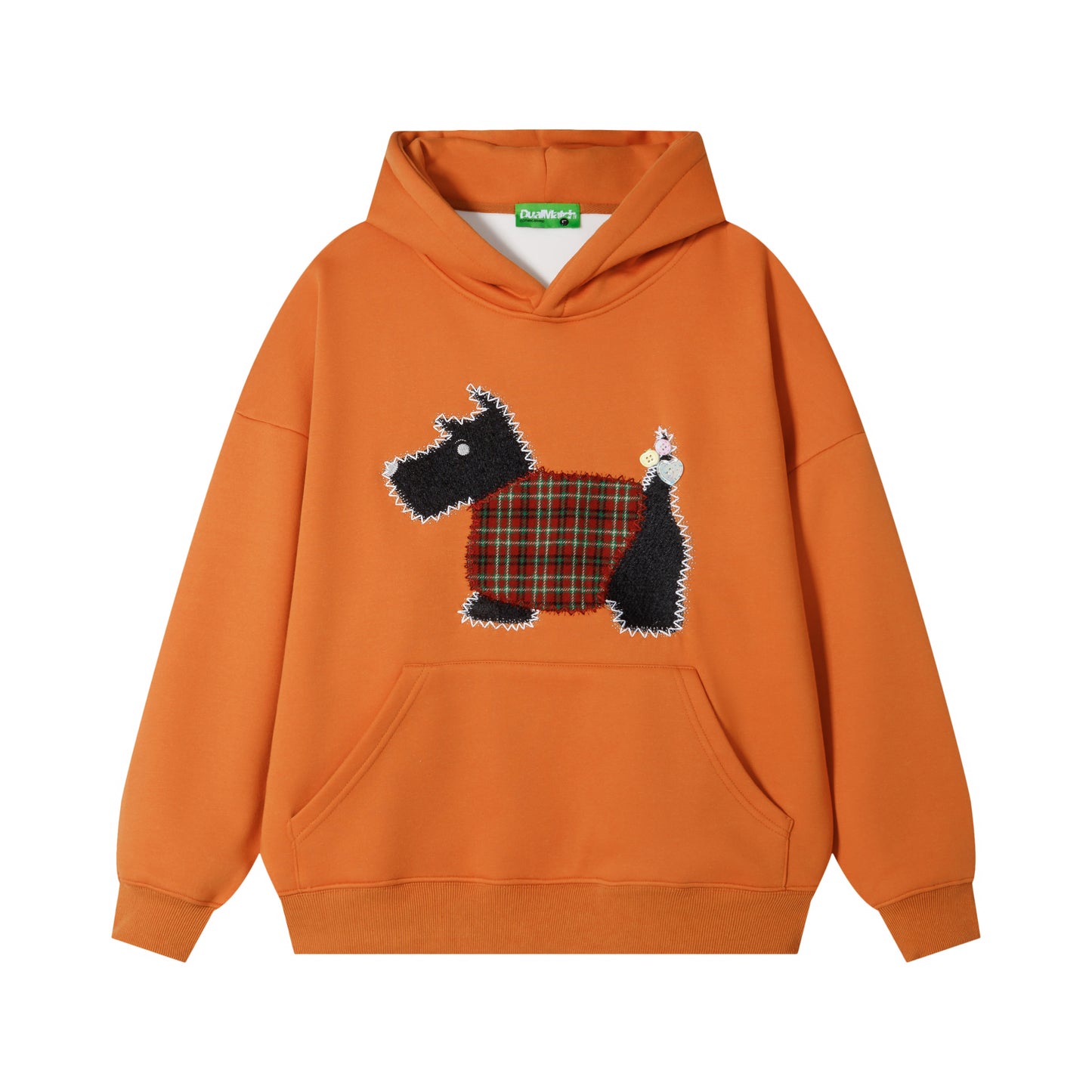 Snow grey and Orange DuoMatch hoodie front comparison