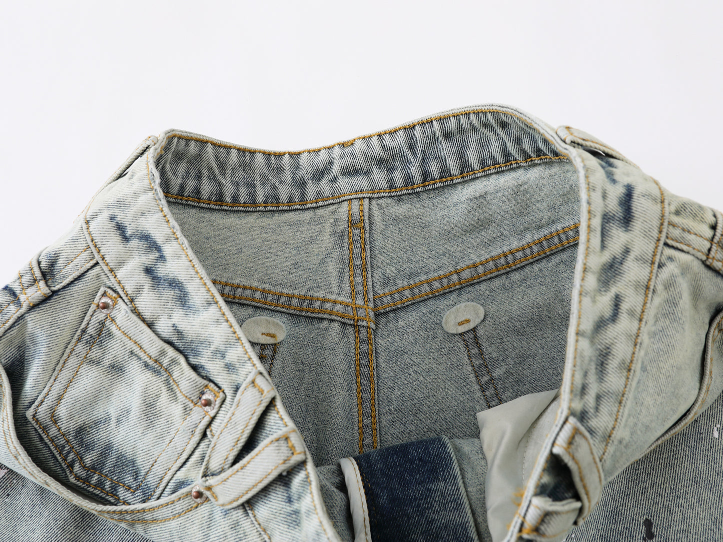 Dog Graphic Paint Splatter Cargo Denim Shorts Wide Leg High Waist Washed Multi-Pocket Streetwear Summer Casual Jean Shorts | Pup Cargo
