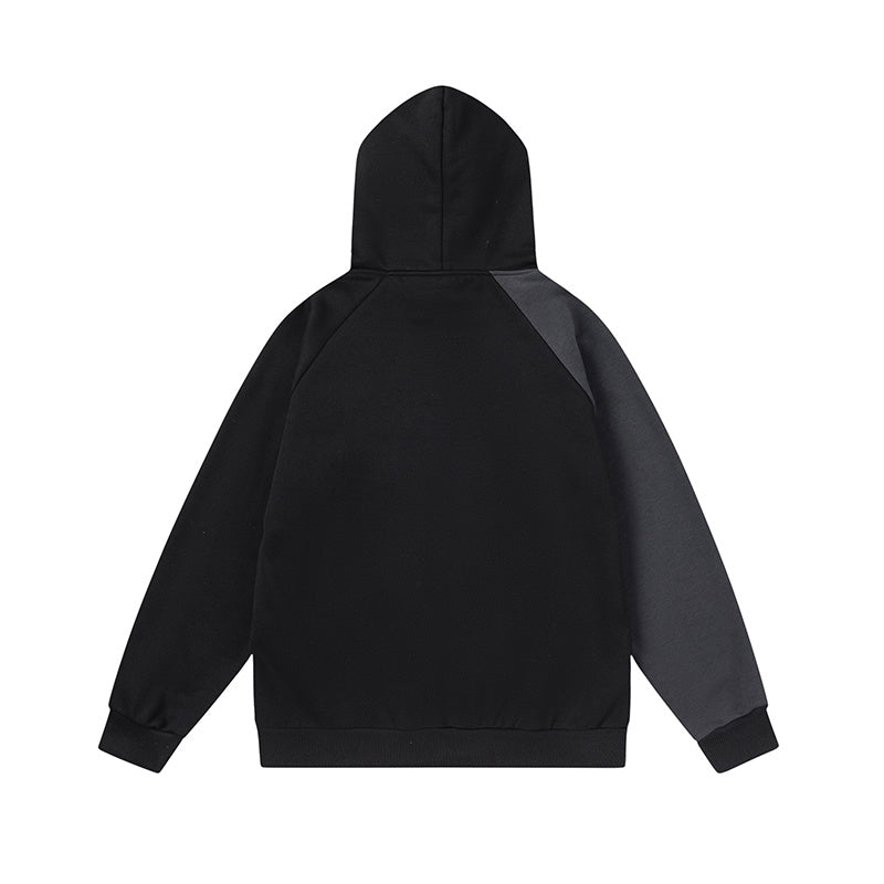 Black and charcoal graphic hoodie and joggers tracksuit set with panther print - view 15