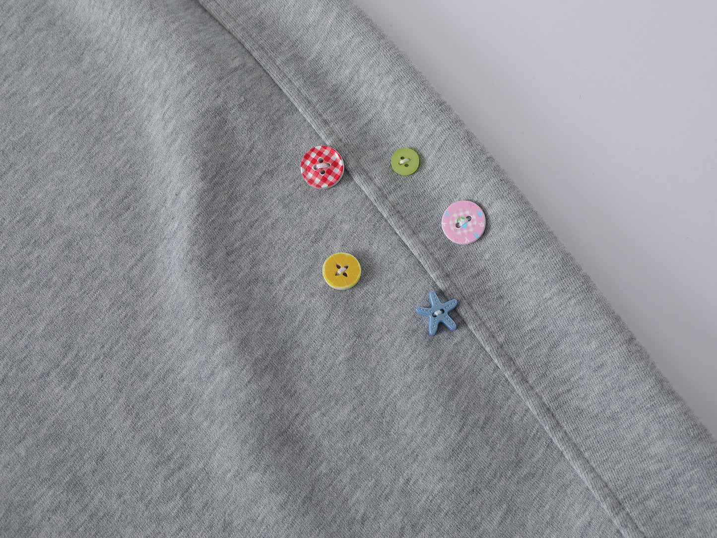 Colorful Button Badge Wide Leg Sweatpants Kawaii Charm Elastic Waist Baggy Fleece Pants Casual Streetwear Balloon Trousers | Button Drop