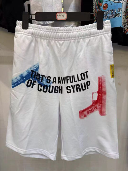 Letter Print Jogger Shorts Elastic Waist Casual Streetwear Summer Graphic Lounge Shorts | Syrup Drip
