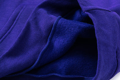 Solid Purple Knit Two-Piece Set Casual Loose Pullover Top Wide Leg Pants Matching Outfit Cozy Loungewear Streetwear Co-ord Set | Violet Set
