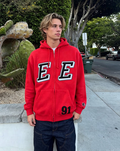 Eric Emanuel EE Felt Zip-Up Hoodie